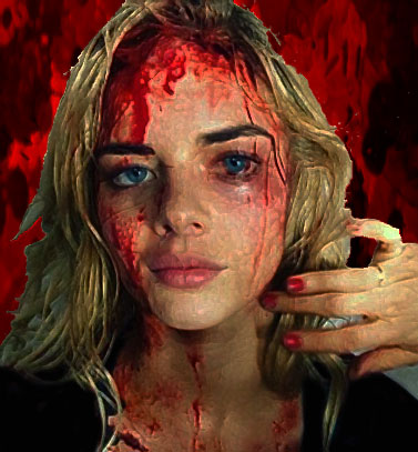 la photo provient de la série d'horreur Ash versus Evil Dead http://www.dailymail.co.uk/tvshowbiz/article-3387963/Samara-Weaving-sports-bloodied-face-bruised-eye-set-Ash-vs-Evil-Dead.html Type L de Yigon