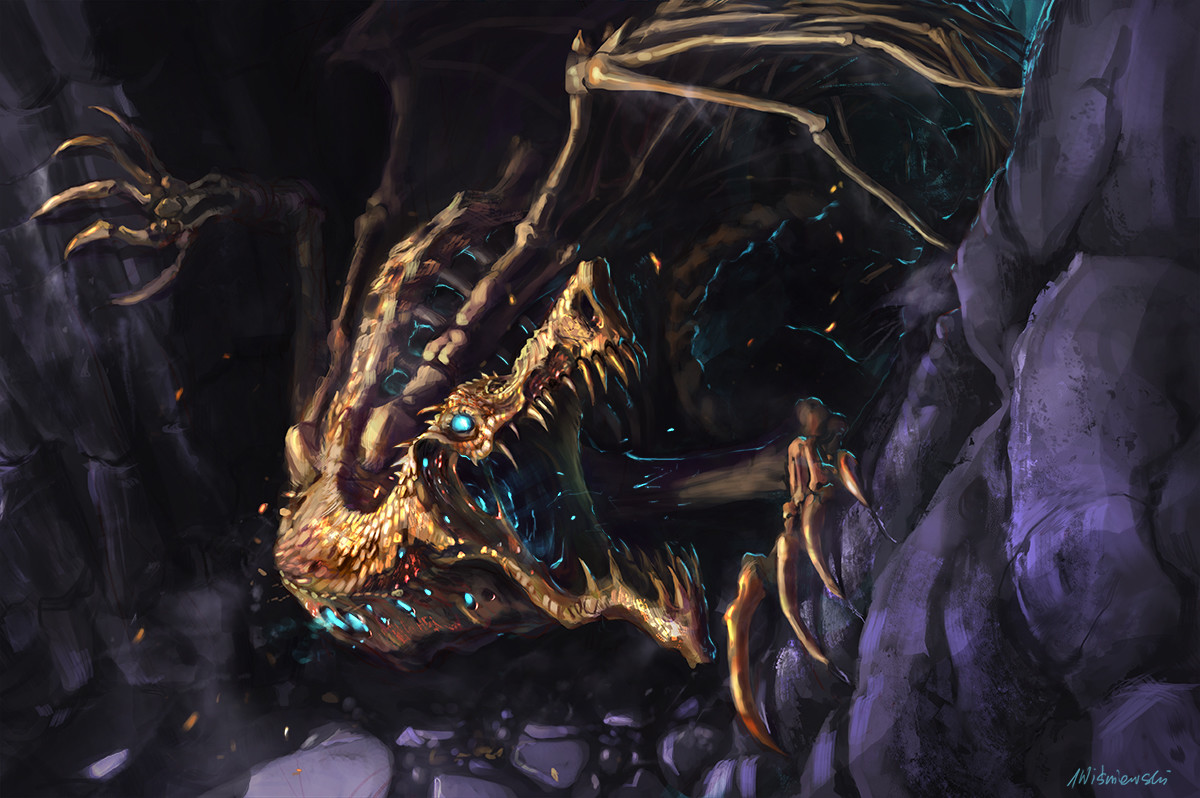 Liche de dragon, plus communement nommée Dracoliche Liche de dragon, plus communement nommée Dracoliche