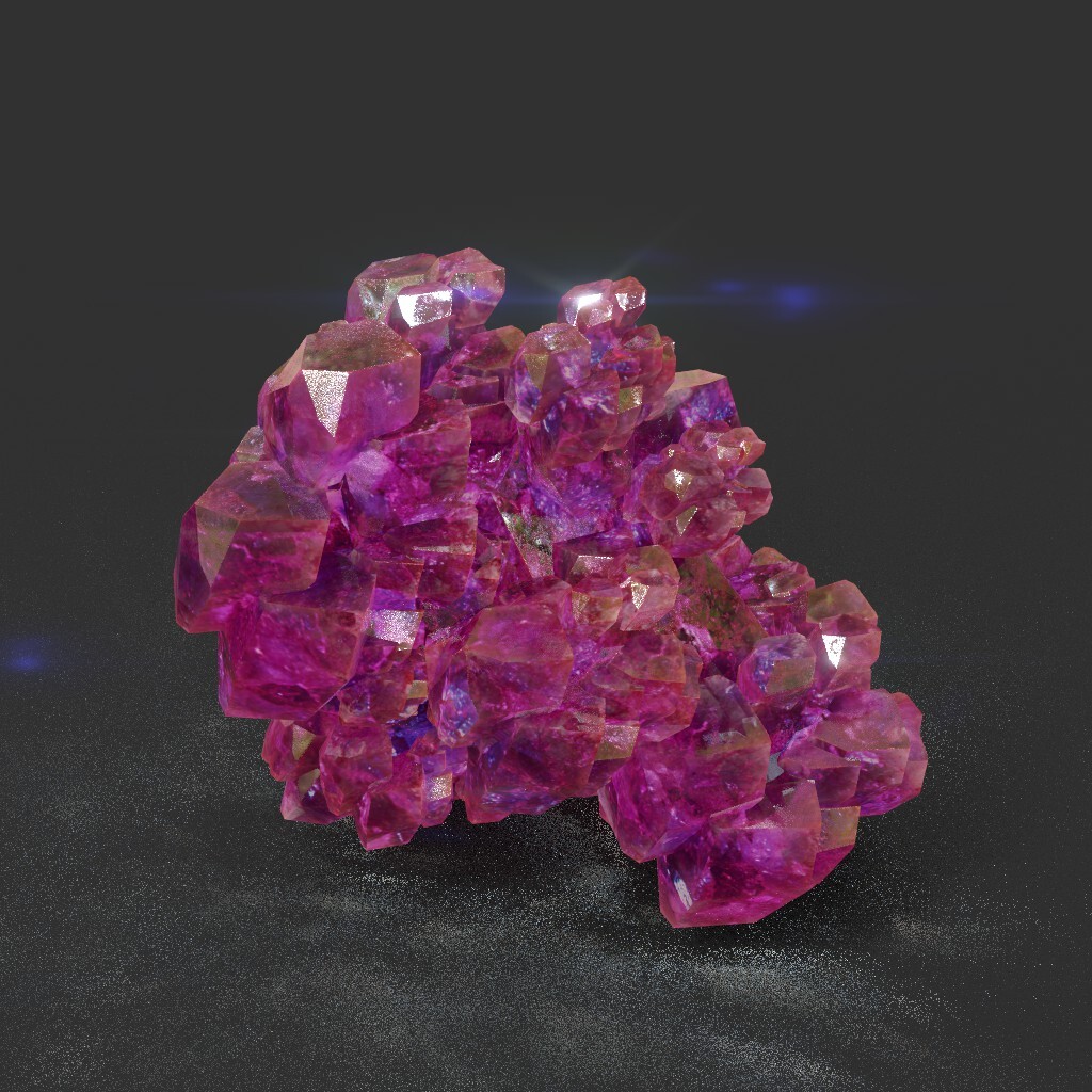 Bloc de cristaux de Cobaltocalcite
