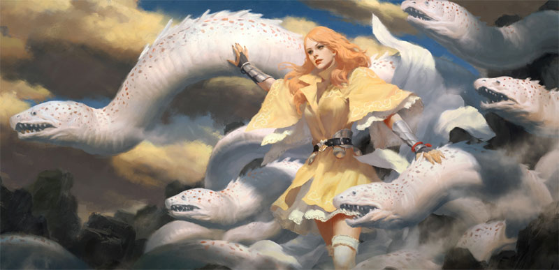 Invocation de murènes albinos volante d'Arzachena