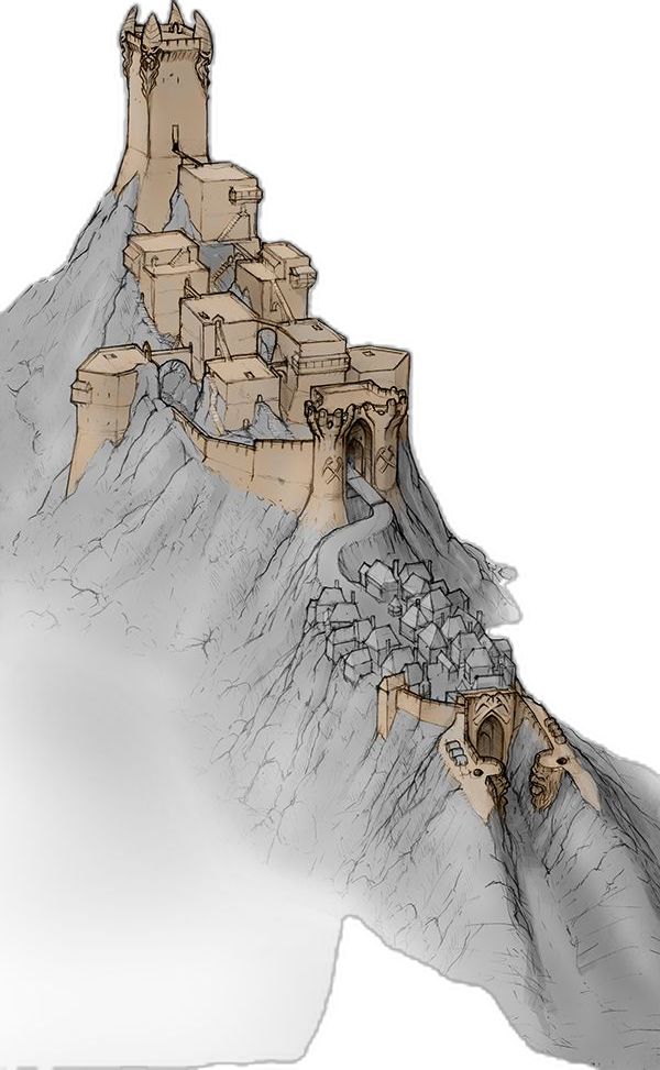 Plan typique d'une ville de nains des collines de Tharsus